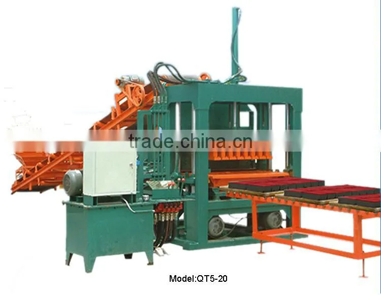 Concrete brick making machine China with design pdf