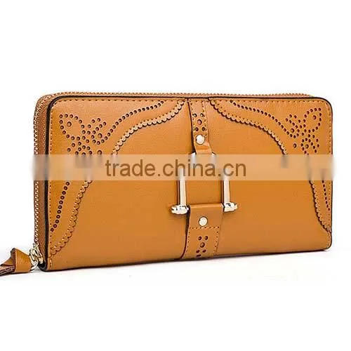 Women Lady New Designer Oil Wax Free Leather Wallet (BCN014)