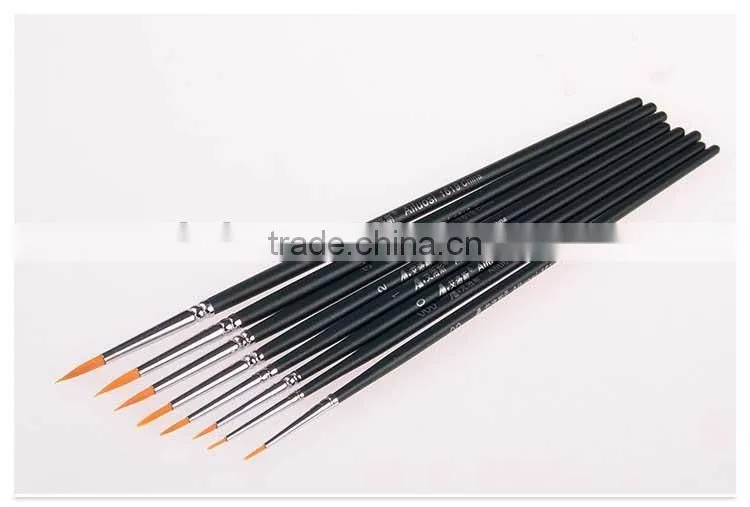 hot selling wooden hair brush with nylon paint brush set