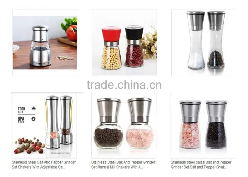 304 Stainless steel 18/8 Salt and Pepper Grinder Set