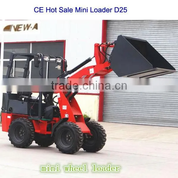 CE D25 multi-functional mini wheel shovel loader