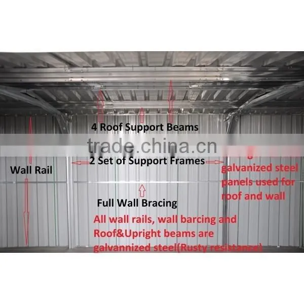 garden shed house new trend product manufacturer gable roof steel tube carpots