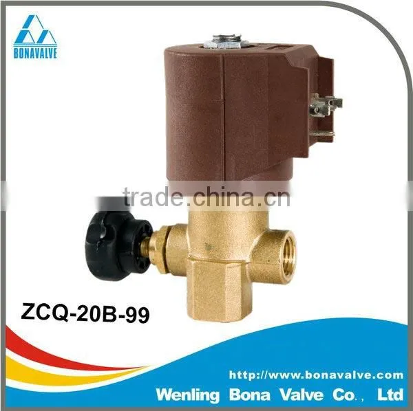 1/8"x6.5mm Brass steam control valve 12V 24V 42V Soleonid Valve ZCQ-20B-4