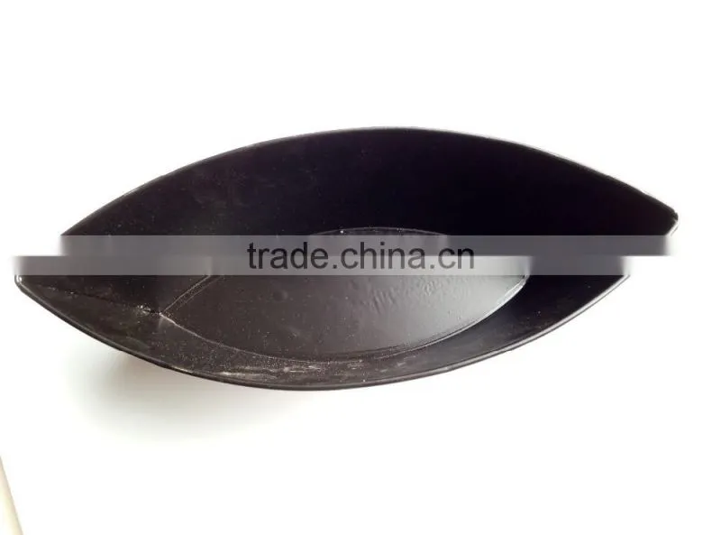 high quality china metal handicraft black western half round boat flower pot for garden
