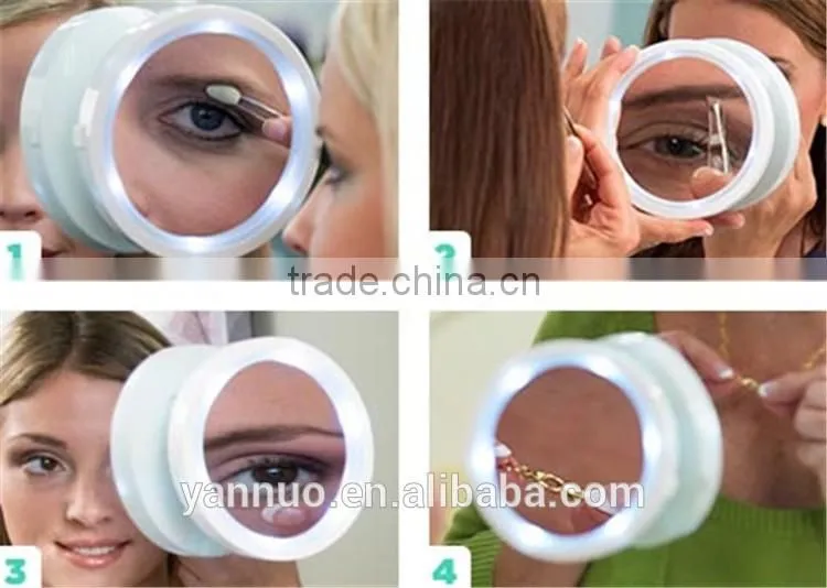360 Rotation LED Lighted Makeup Mirror, Makeup Mirror With Light Swivel Brite