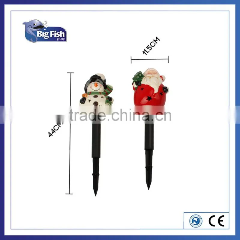 Christmas Ceramic Solar LED stake light pin lamp