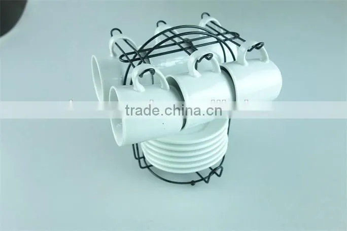 250ml Cheap white ceramic coffee cup with saucer