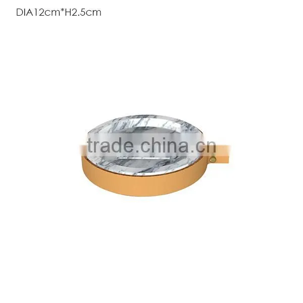 2016 the mostly popular handmake marble simple style bathroom accessories set with leather handle