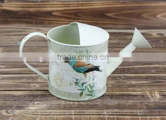 2015 paper decal decorative watering can made in china wholesale