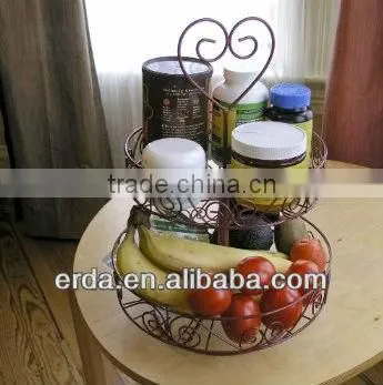 Metal 2-Tiered Scroll Design Display Rack