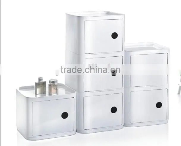Drawer type bedside table/Jewelry Cabinet storage Box / Finishing Box with wheel