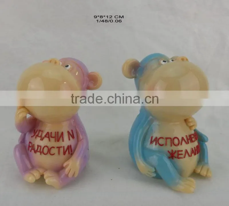 2016 russia promotional gift items polyresin monkey for sale