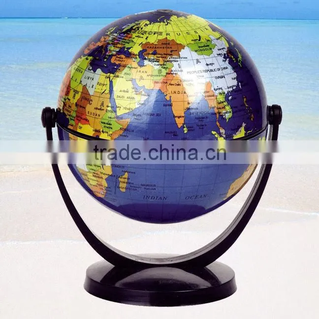 Quality school all plastic rotating 20cm world globe