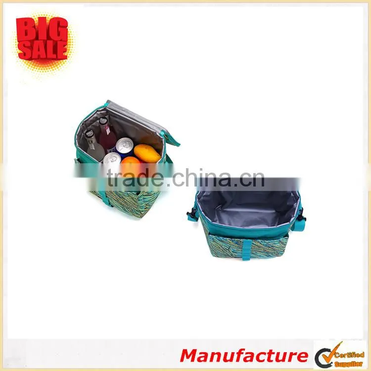 High Quality Fashion Insulated adjustable strape lunch box with pockets outside