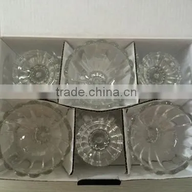 6pcs ice cream cup glassware set