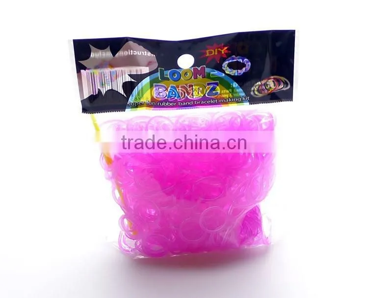 DIY LOOM BANDS BRACELET MAKING KIT INCLUDES 300 colorful RUBBER BANDS LOOM CLIPS