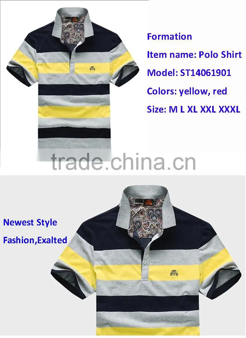 7 Years Alibaba Experience Embroidered Logo High Quality Cotton Short Sleeve Mens Wholesale 2014 Fashion Style Custom Polo Shirt