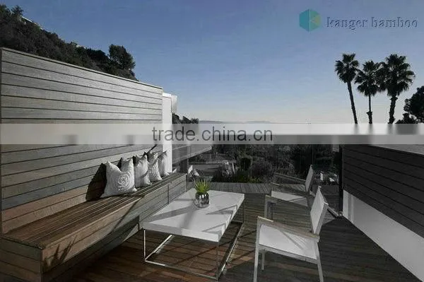 20MM Thickness Abrasion-Resistant Outdoor Strand Woven Bamboo Decking Dark Chocolate Color -KE-OS0823
