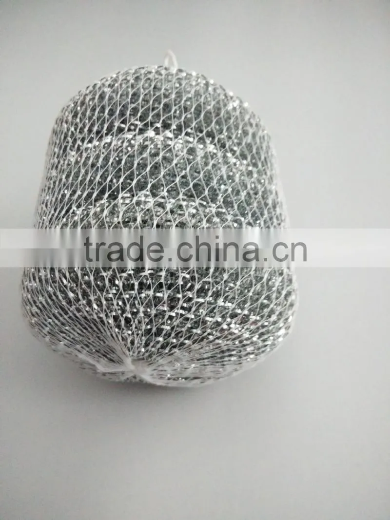 4 Pk Metal Mesh Pad Scourer Rust Free Cleaning Stainless Steel Wire Pads Kitchen