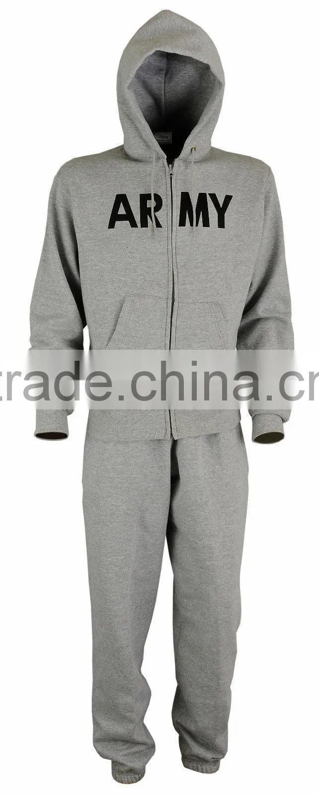 2 PCS SET ARMY SWEATSUIT PHYSICAL TRAINING HOODED SWEATSHIRT & SWEATPANTS