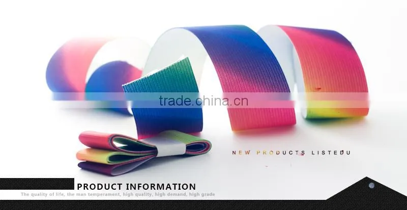 Factory Wholesale Custom Printed Wave Wide Grosgrain Rainbow Ribbon For Bulk Ribbon