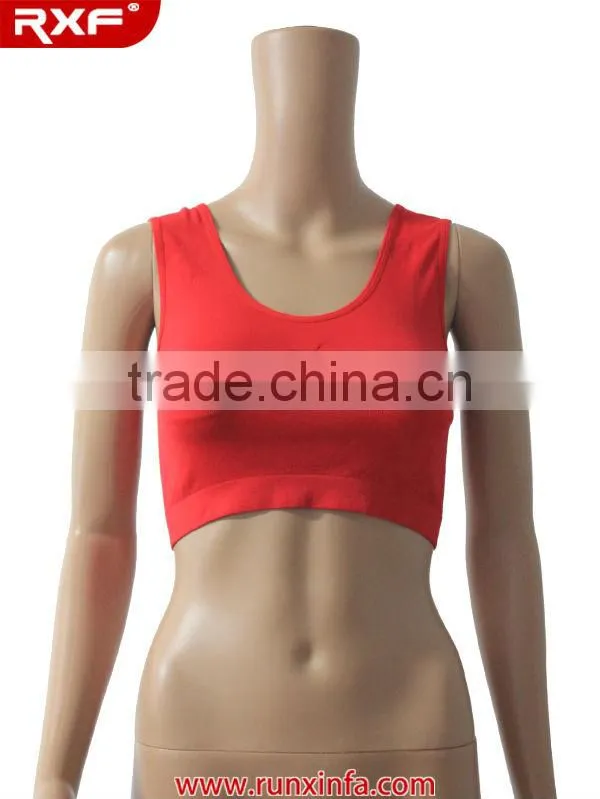 Simple lady sports bra with removable padding/custom sports bra