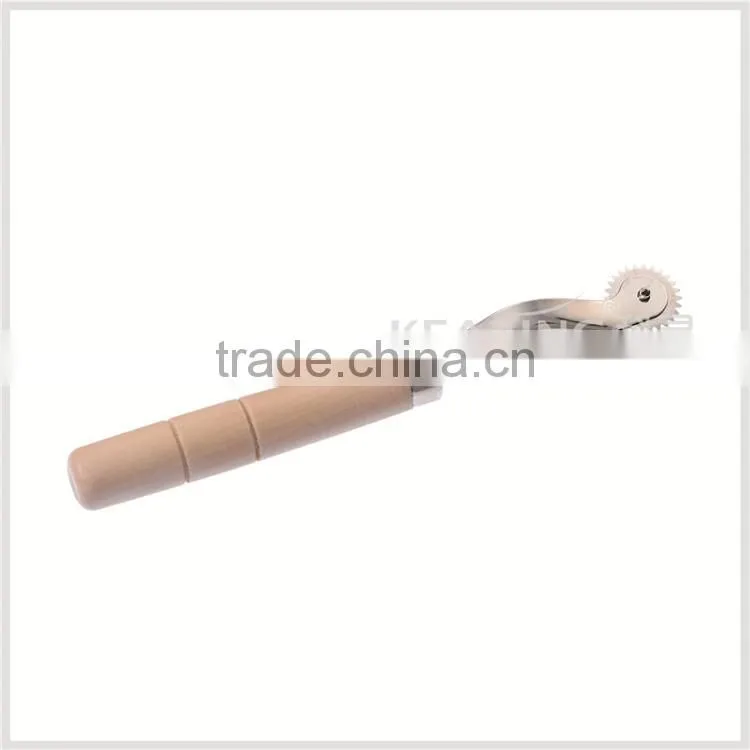 Sew supplies - Tracing wheel Wood Handle Thumb Press / Dentate Tracer wheel # DT10-W