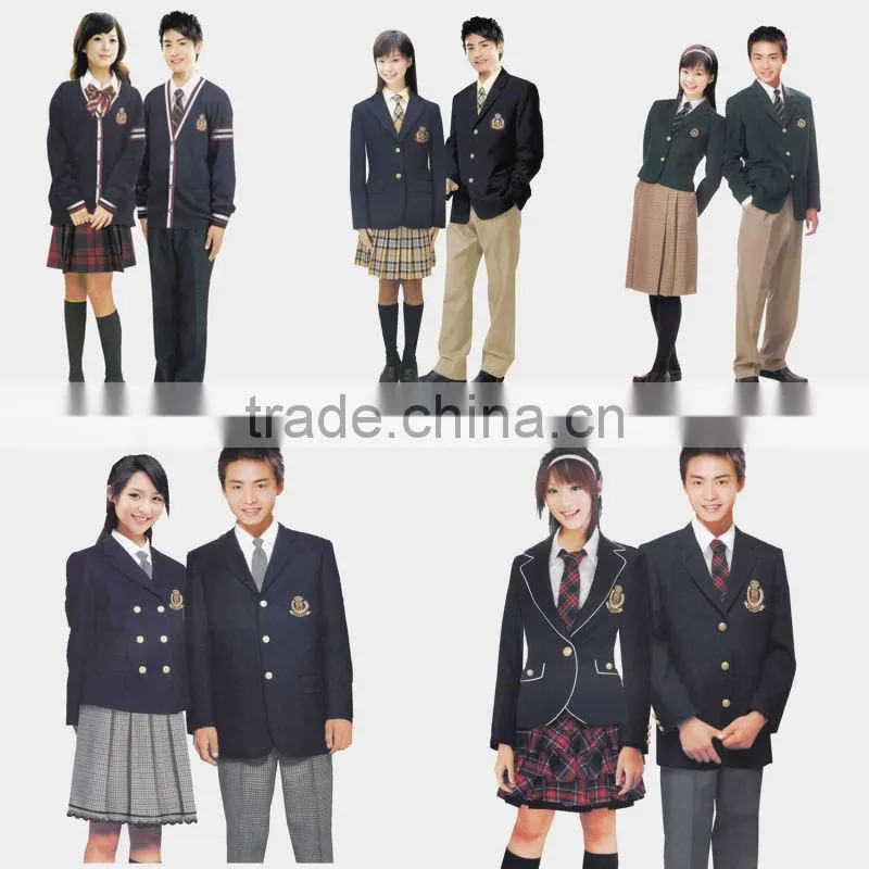 lastest summer school uniforms with student shirts short pants and skirt