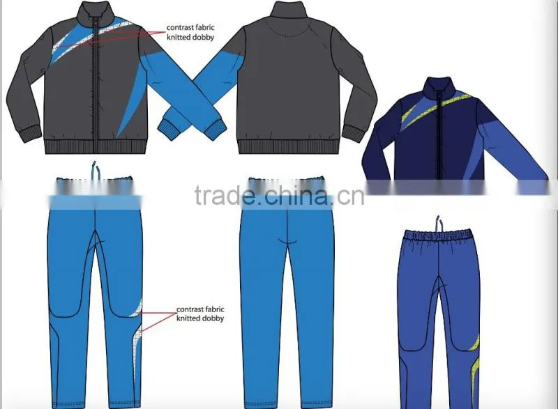 Factory OEM trainer polytricot suit Fashion Men's running sportswear