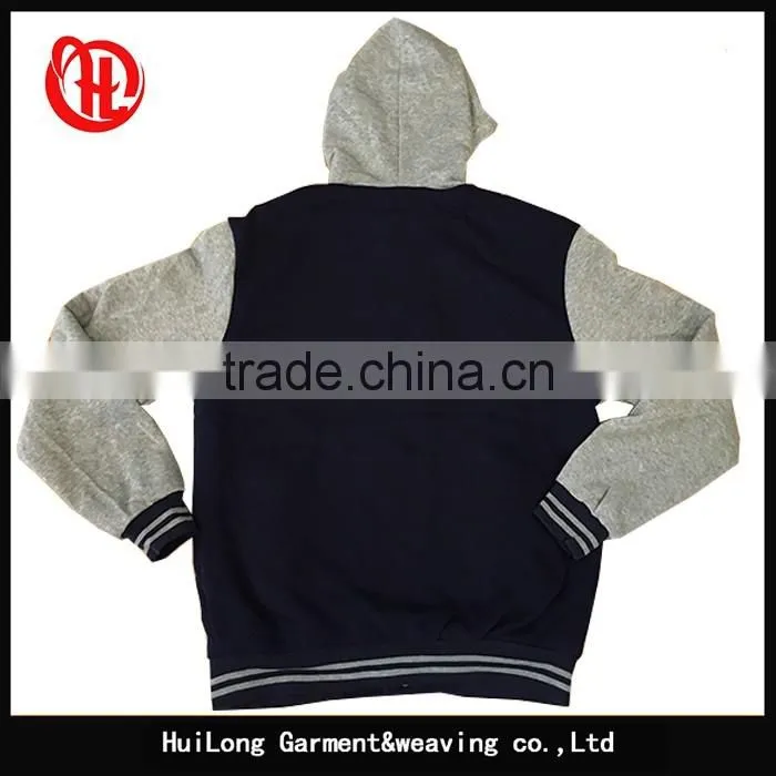 button closed strip hoody jacket mens polyester jacket