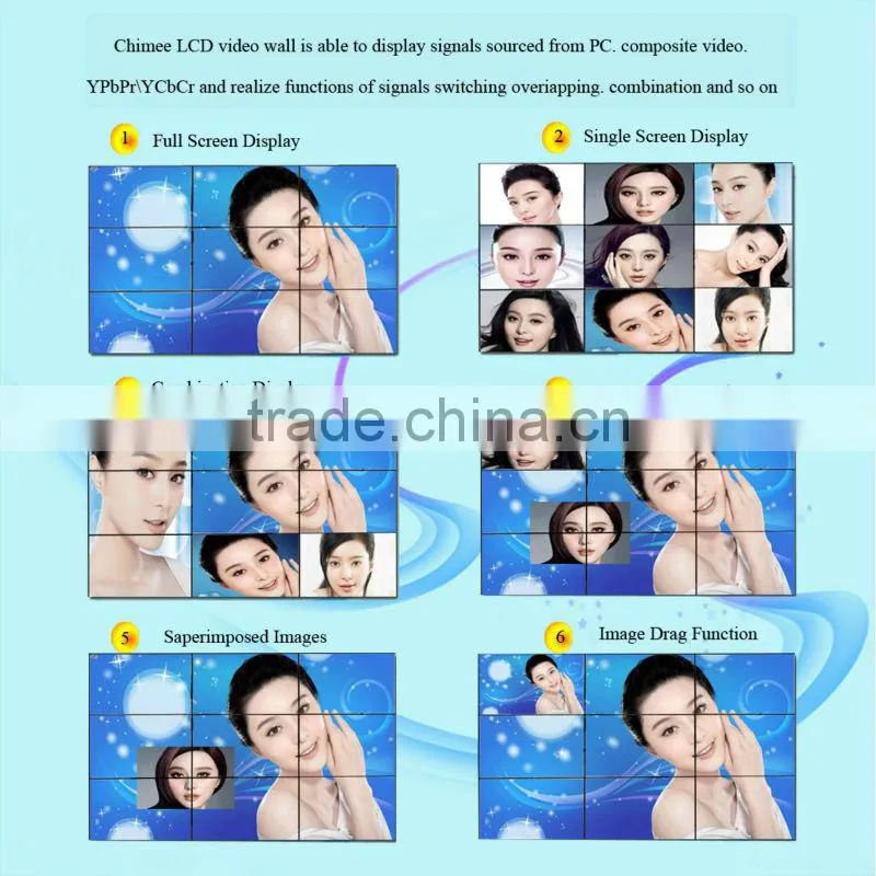 46inch lcd video wall 1920x1080 LED backlight(HQ460-V,support touch and pc)
