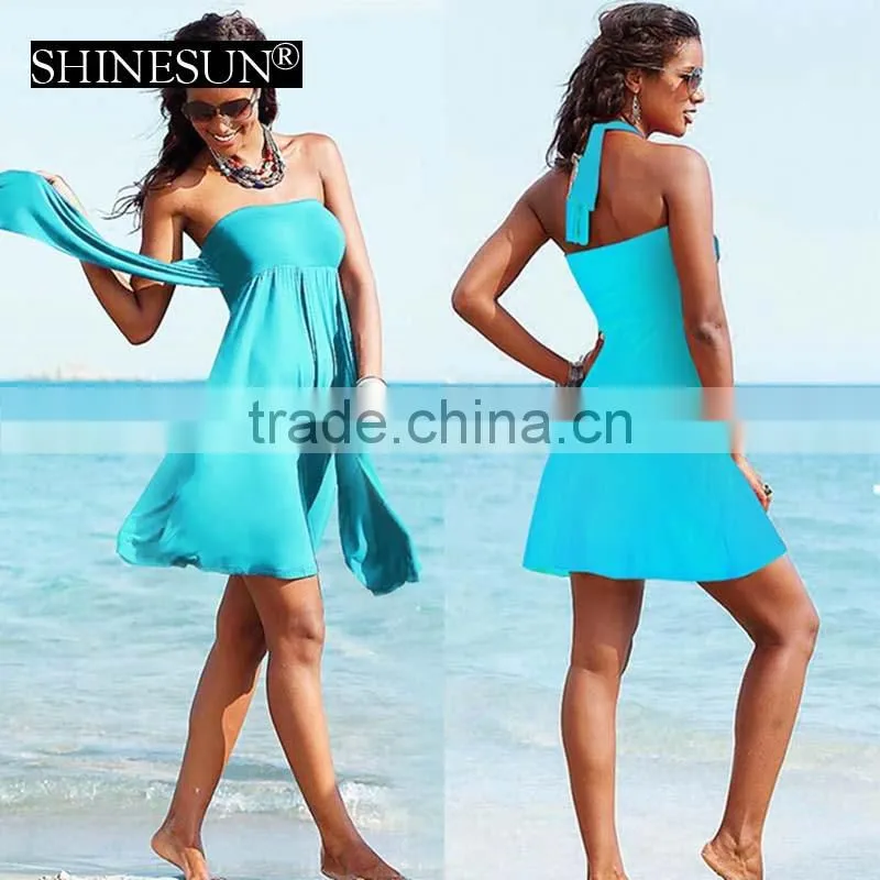 2017 new arrival swimwear Beach skirt ribbon wrapped dress beach dress skirt