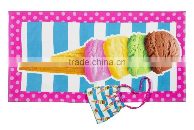 China Manufacturer Custom Printing Microfiber Fabric Towel Bag