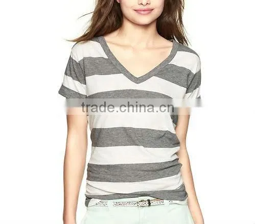 WOMENS STRIPED LONG SLEEVE T SHIRT