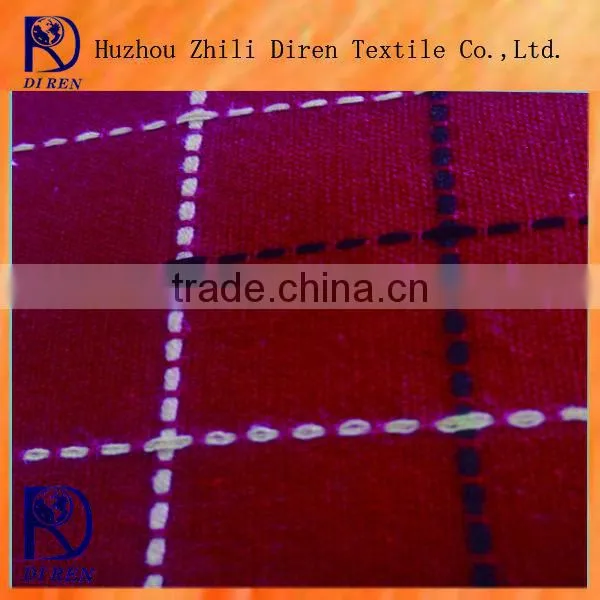 100% cotton breathe freely colors plaid style interlock fabric