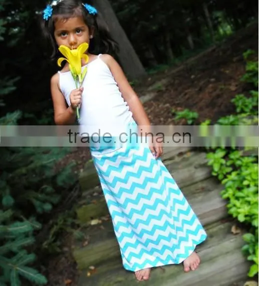 Baby Girls Pillowcase Chevron Stripe Tied Neck Dresses Girls Summer Dresses