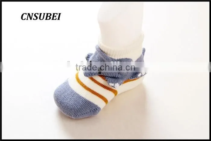 3D animal cartoon design non-slip new born baby fashion soft socks for infant