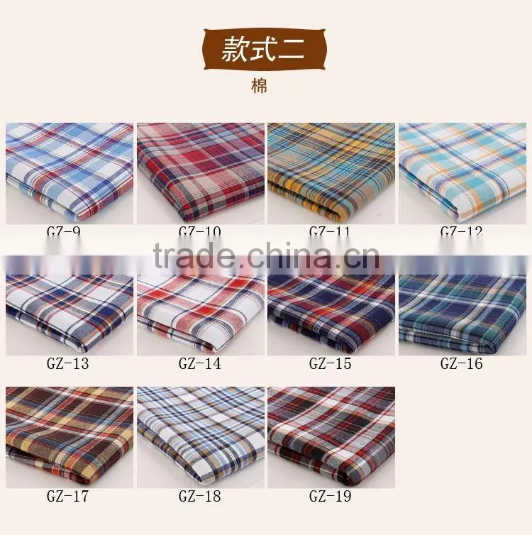 long sleeve custom quaity plaids flannel clothes cotton yarn dyed shirt grey fabric