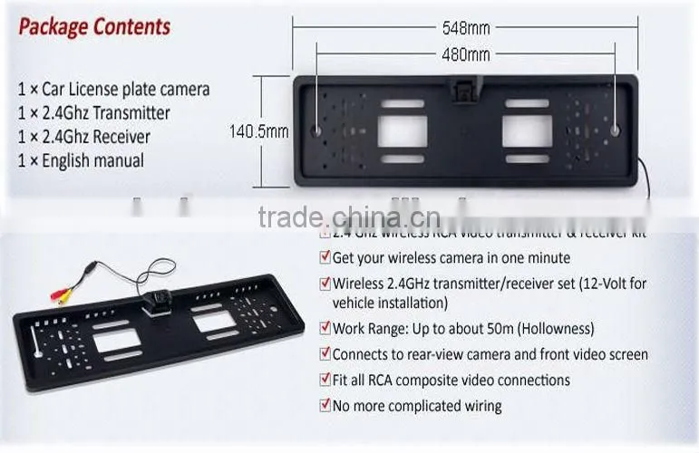 PAL TV System with Parking Line European Official License Frame Camera System