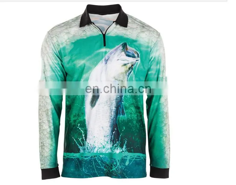 Wholesale custom Fishing Shirts&polyester fishing shirt