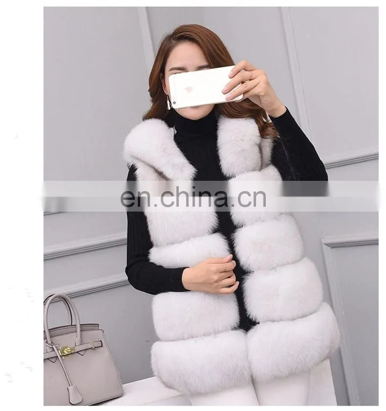 2015 New Design Genuine Fox Fur Short Vest Colorful / Fur Vest Fox