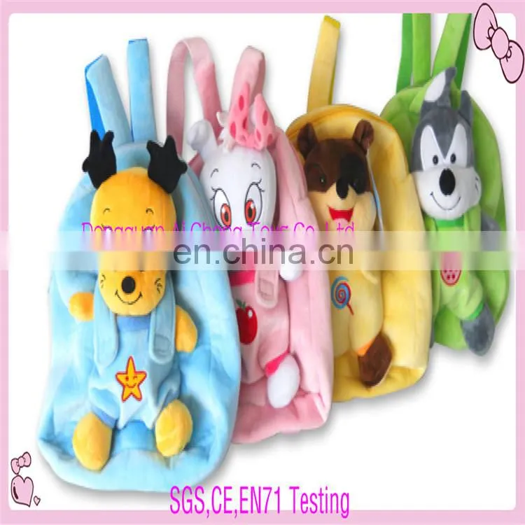 custom cartoon red bus plush toy promotion