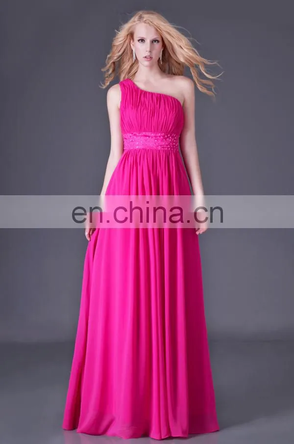 Hot Sale Women One Shoulder Long Bridesmaid Dress Grace Karin Chiffon Colorful Cheap Evening Dresses China Alibaba CL4107