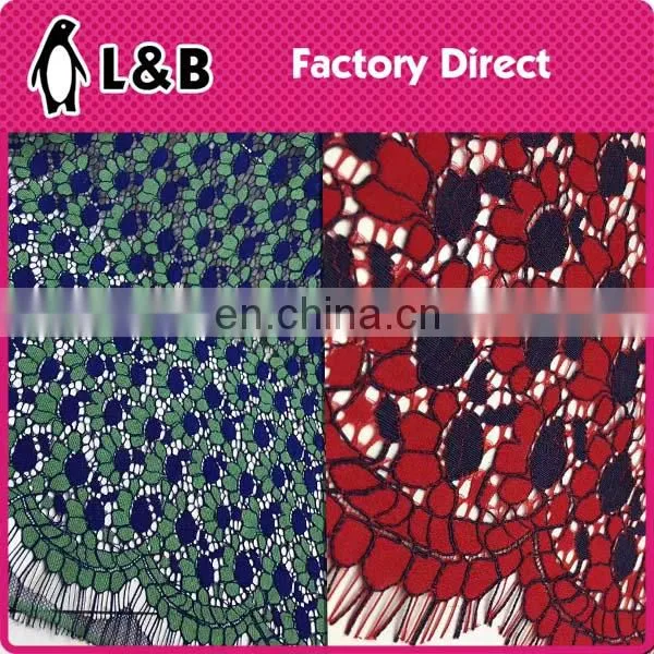 Polyester Embroidery Knit Tull Mesh Fabric