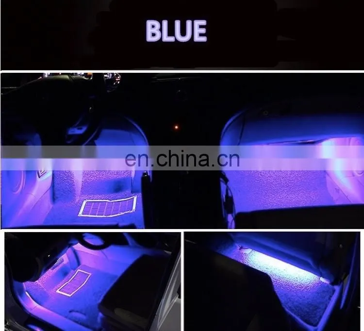 Car styling Wireless Remote/Music/Voice Control Interior Floor Foot Decoration Light Cigarette LED Atmosphere RGB