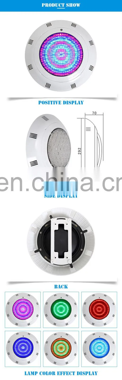 IP68 Led Surface Mounted Waterproof Transformer 12V Par56 Smd Led Swimming Pool Lighting