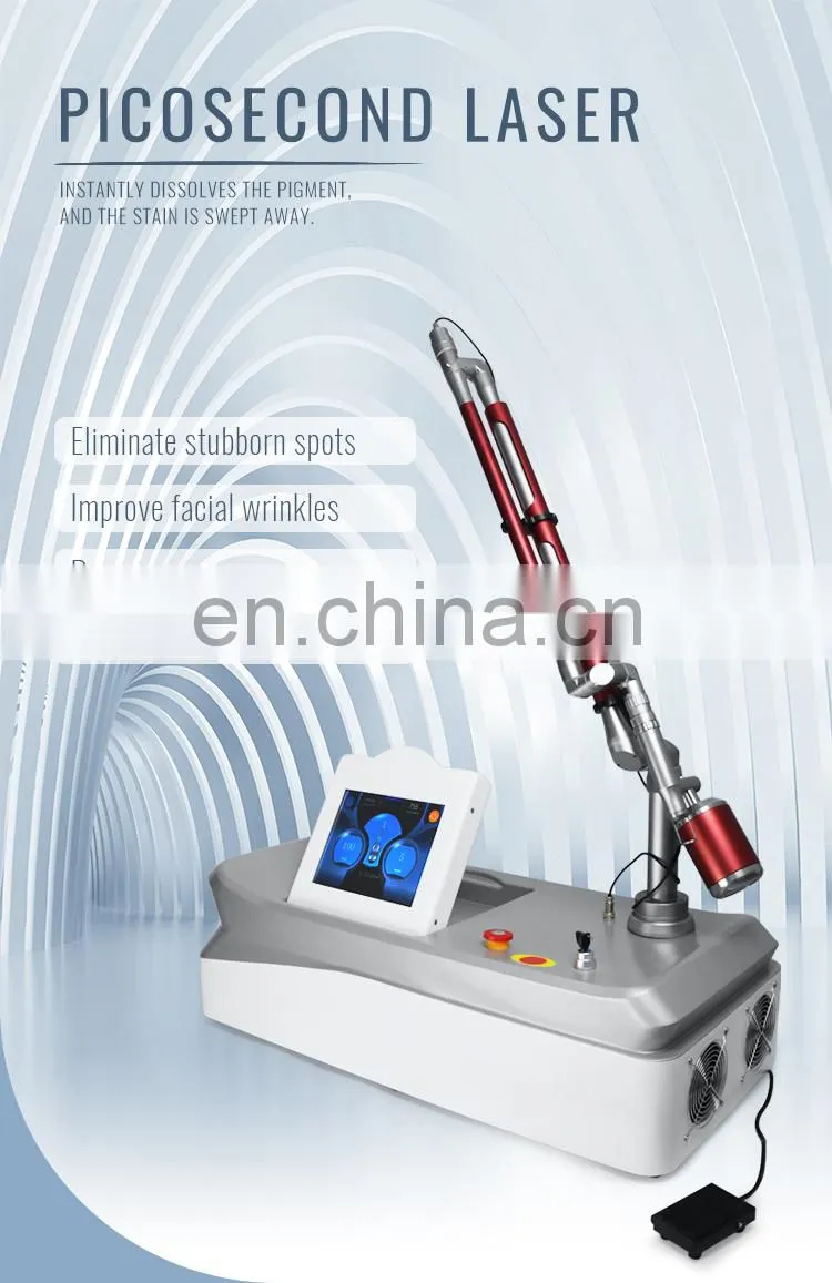 Picosecond 1064 nm 755nm 532nm Pico q switched Nd Yag Laser Pico Laser Tattoo Removal skin whitening remove freckle machine