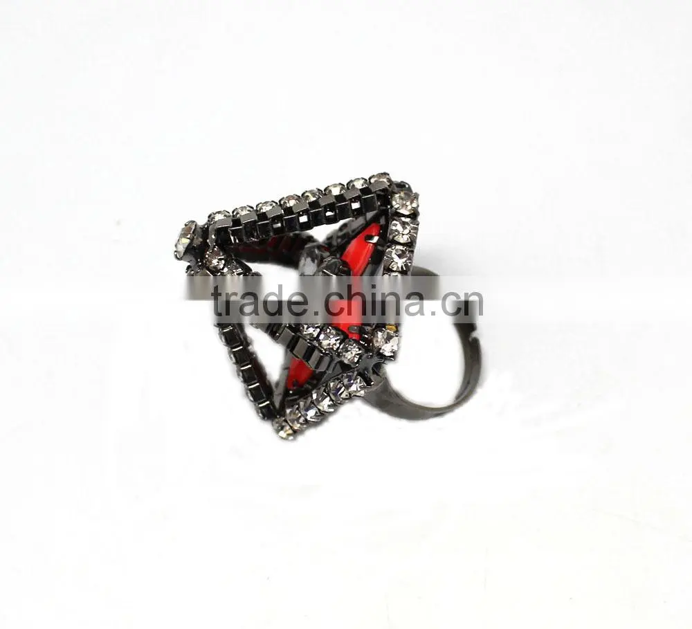 2015 fashion 3D hollow Diamond ring Fashion Design party style Ring, Diamond Ring
