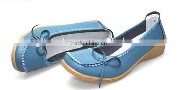 Factory Price Leather Ladies Casual Shoes
