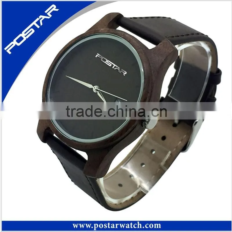 Latest Design Wood Watch Custom Logo Leather Wooden Watch